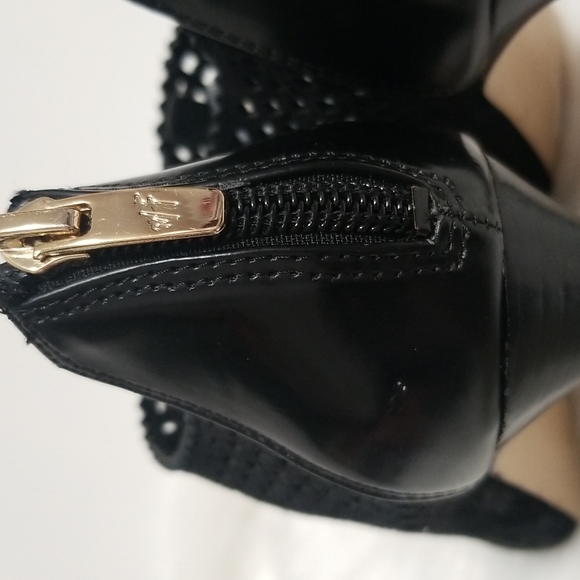 MARC FISHER 'Peddle' Suede Leather Perforated Style Peep Toe Ankle Bootie Heels - Picture 11 of 15